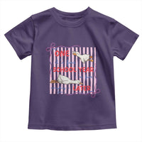 Striped One School Year Later Toddler T Shirt Funny Goose Teacher Summer