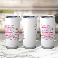 Striped One School Year Later Tumbler Cup Funny Goose Teacher Summer