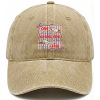 Striped One School Year Later Washed Cotton Baseball Cap Funny Goose Teacher Summer