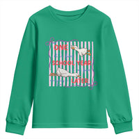 Striped One School Year Later Youth Sweatshirt Funny Goose Teacher Summer
