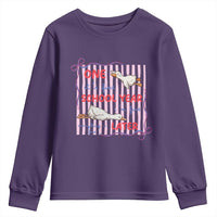Striped One School Year Later Youth Sweatshirt Funny Goose Teacher Summer