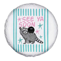 Striped Funny See Ya Soon Racoon Spare Tire Cover Last Day Of School Teacher