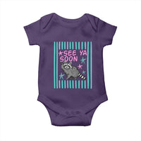 Striped Funny See Ya Soon Racoon Baby Onesie Last Day Of School Teacher