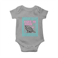Striped Funny See Ya Soon Racoon Baby Onesie Last Day Of School Teacher