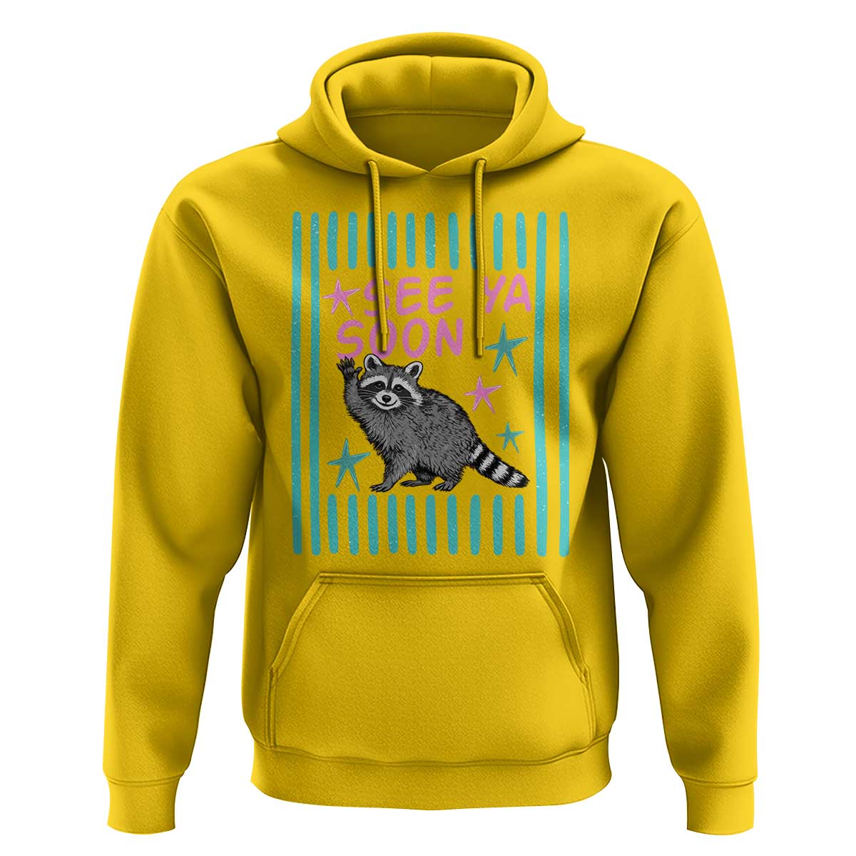 Striped Funny See Ya Soon Racoon Hoodie Last Day Of School Teacher