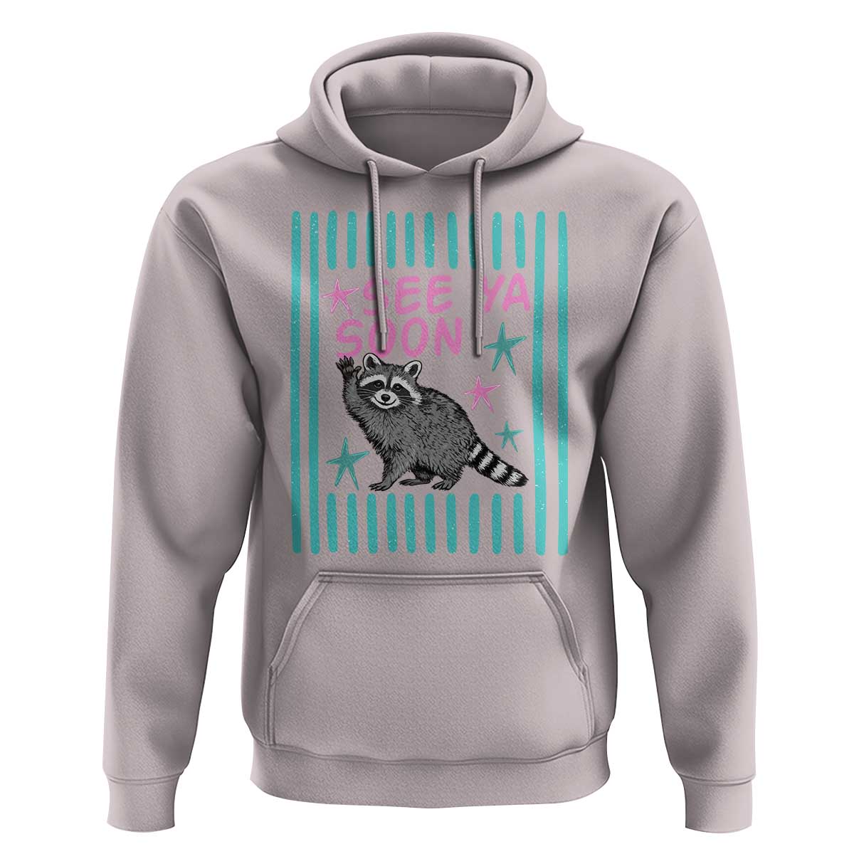 Striped Funny See Ya Soon Racoon Hoodie Last Day Of School Teacher