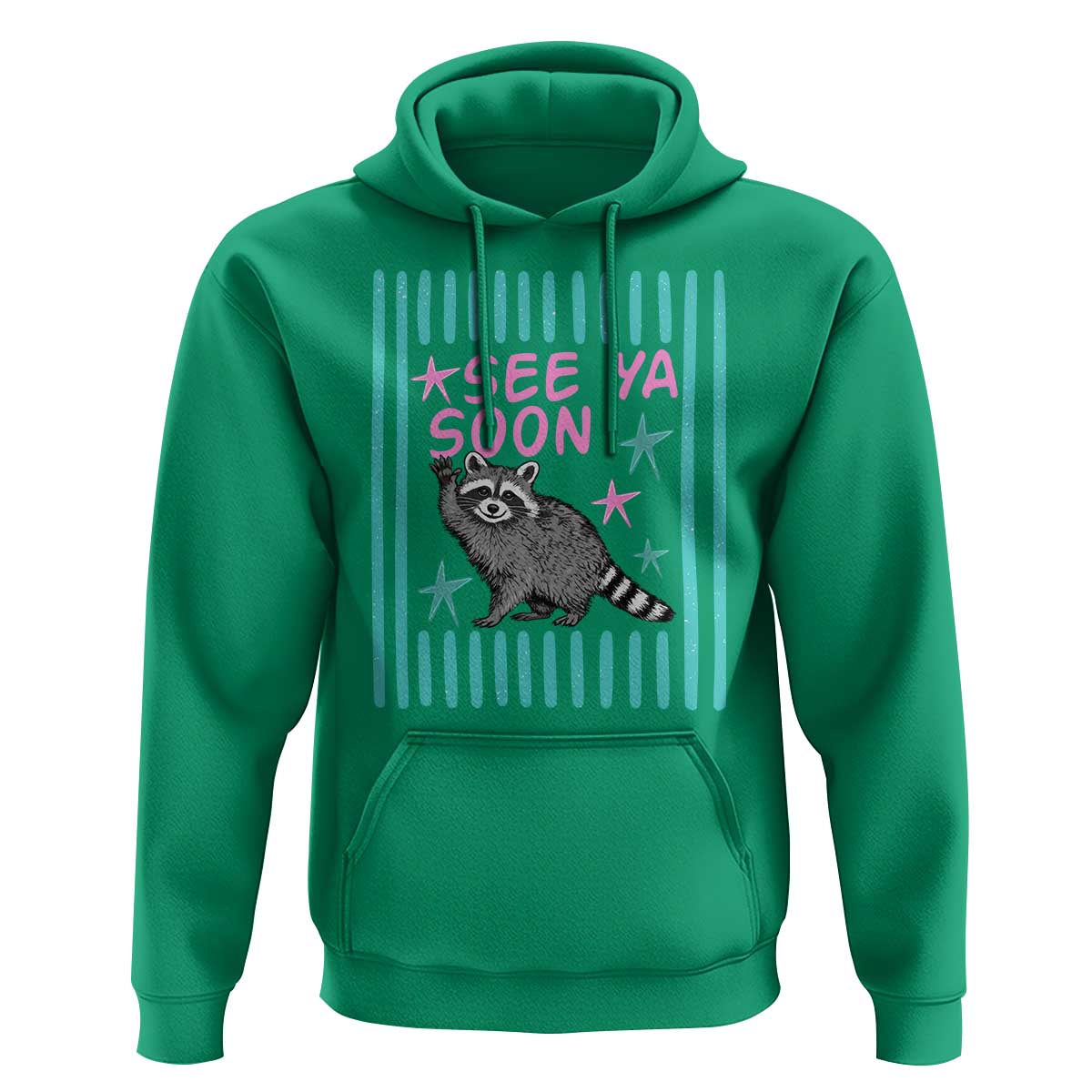 Striped Funny See Ya Soon Racoon Hoodie Last Day Of School Teacher