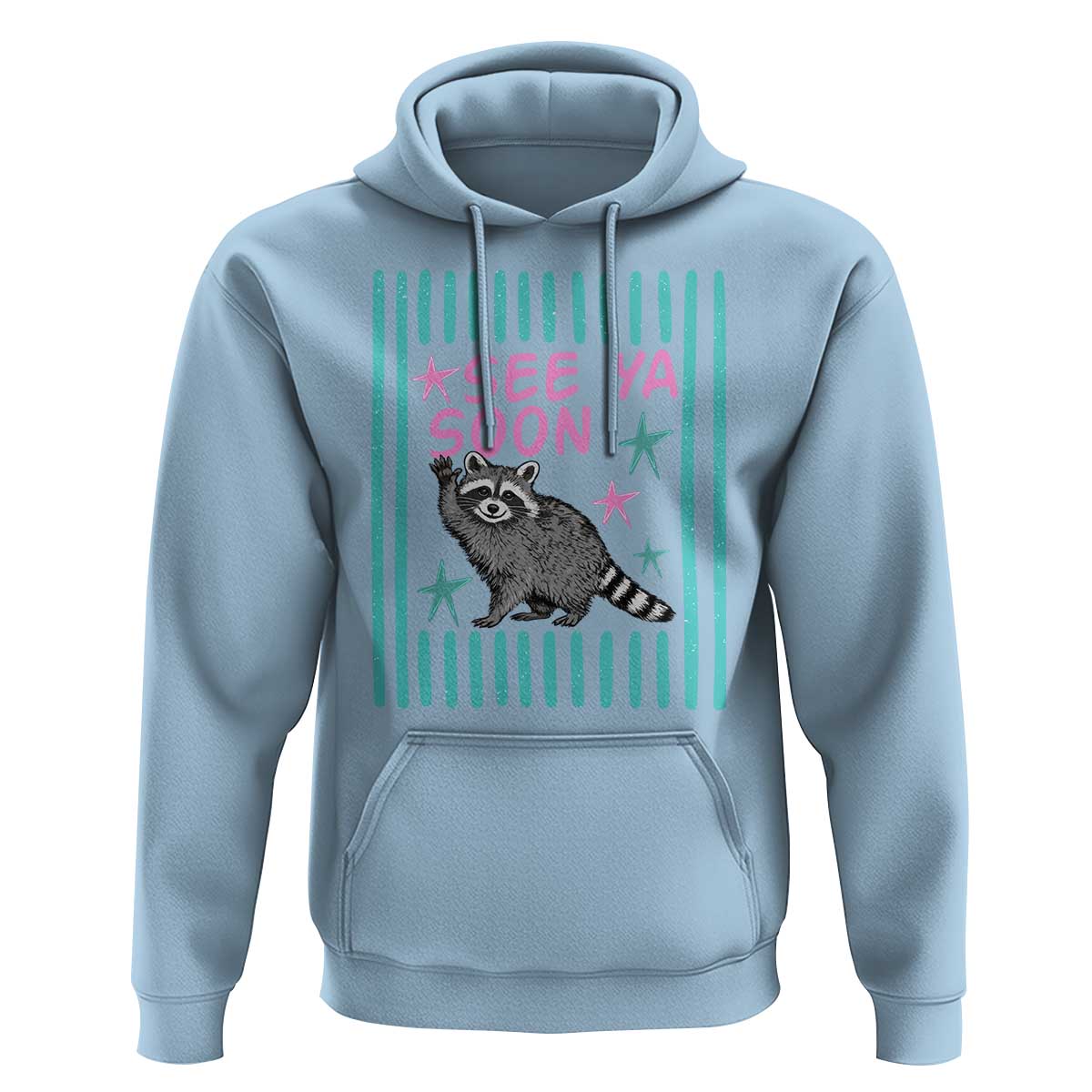 Striped Funny See Ya Soon Racoon Hoodie Last Day Of School Teacher