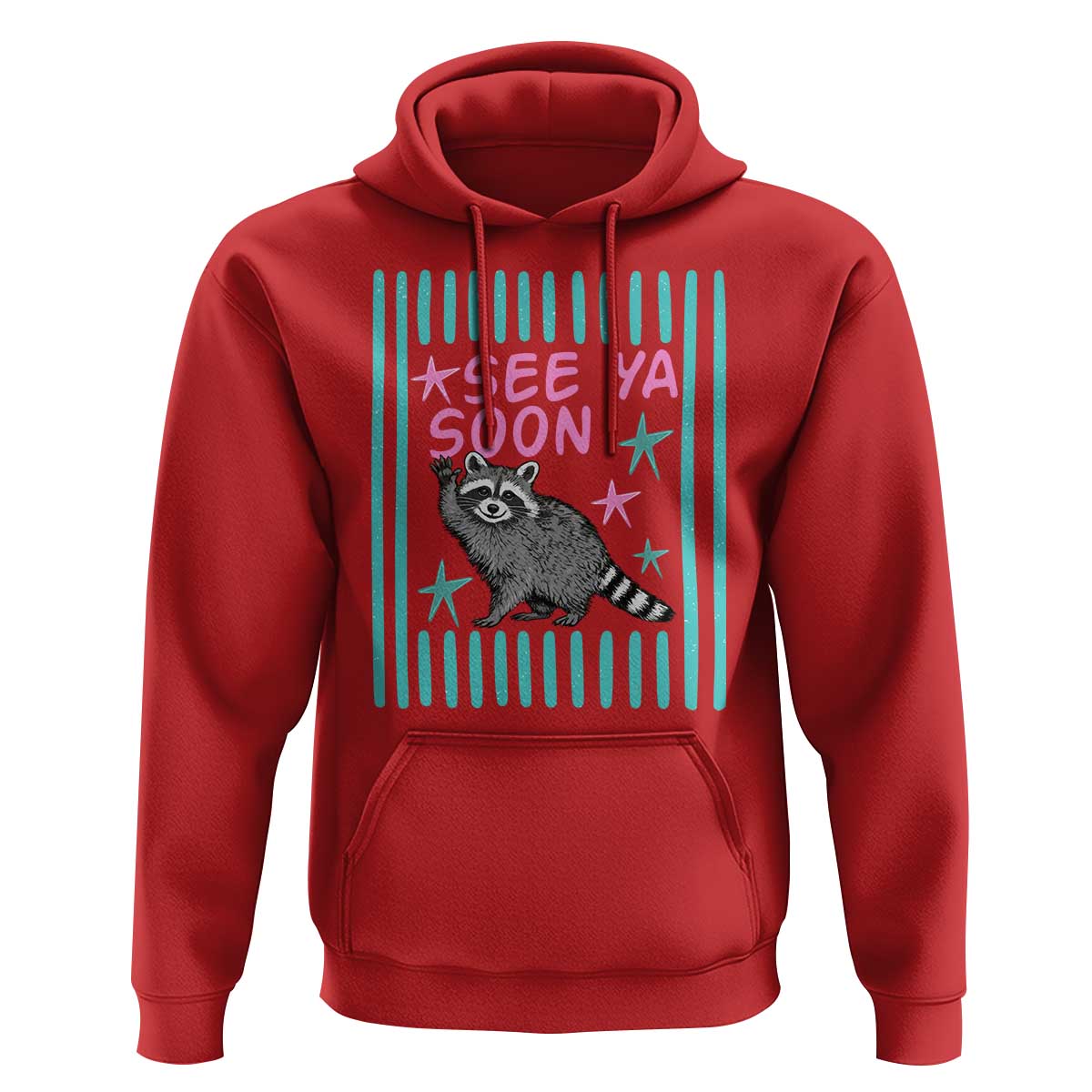 Striped Funny See Ya Soon Racoon Hoodie Last Day Of School Teacher
