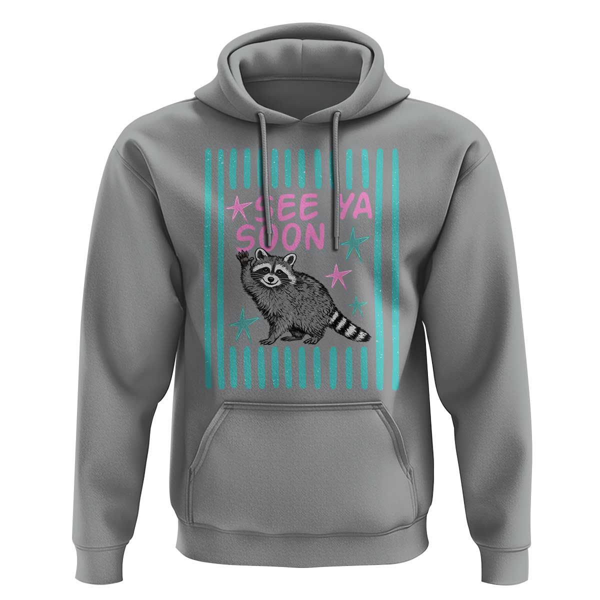 Striped Funny See Ya Soon Racoon Hoodie Last Day Of School Teacher