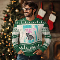 Striped Funny See Ya Soon Racoon Ugly Christmas Sweater Last Day Of School Teacher