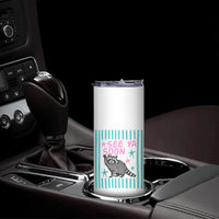 Striped Funny See Ya Soon Racoon Skinny Tumbler Last Day Of School Teacher