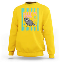Striped Funny See Ya Soon Racoon Sweatshirt Last Day Of School Teacher