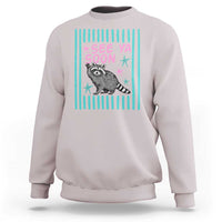 Striped Funny See Ya Soon Racoon Sweatshirt Last Day Of School Teacher