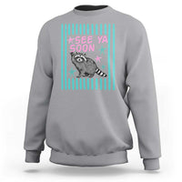 Striped Funny See Ya Soon Racoon Sweatshirt Last Day Of School Teacher