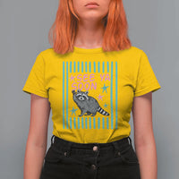 Striped Funny See Ya Soon Racoon T Shirt For Women Last Day Of School Teacher