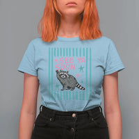 Striped Funny See Ya Soon Racoon T Shirt For Women Last Day Of School Teacher