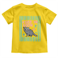 Striped Funny See Ya Soon Racoon Toddler T Shirt Last Day Of School Teacher