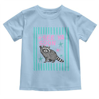 Striped Funny See Ya Soon Racoon Toddler T Shirt Last Day Of School Teacher