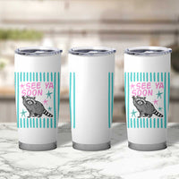 Striped Funny See Ya Soon Racoon Tumbler Cup Last Day Of School Teacher