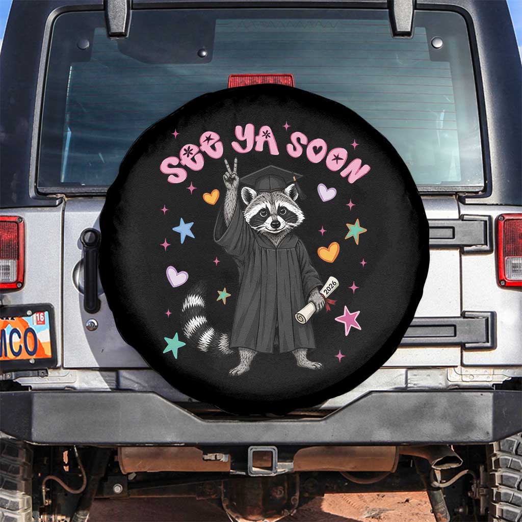 See Ya Soon Raccoon Spare Tire Cover Funny Raccoon Graduation 2026