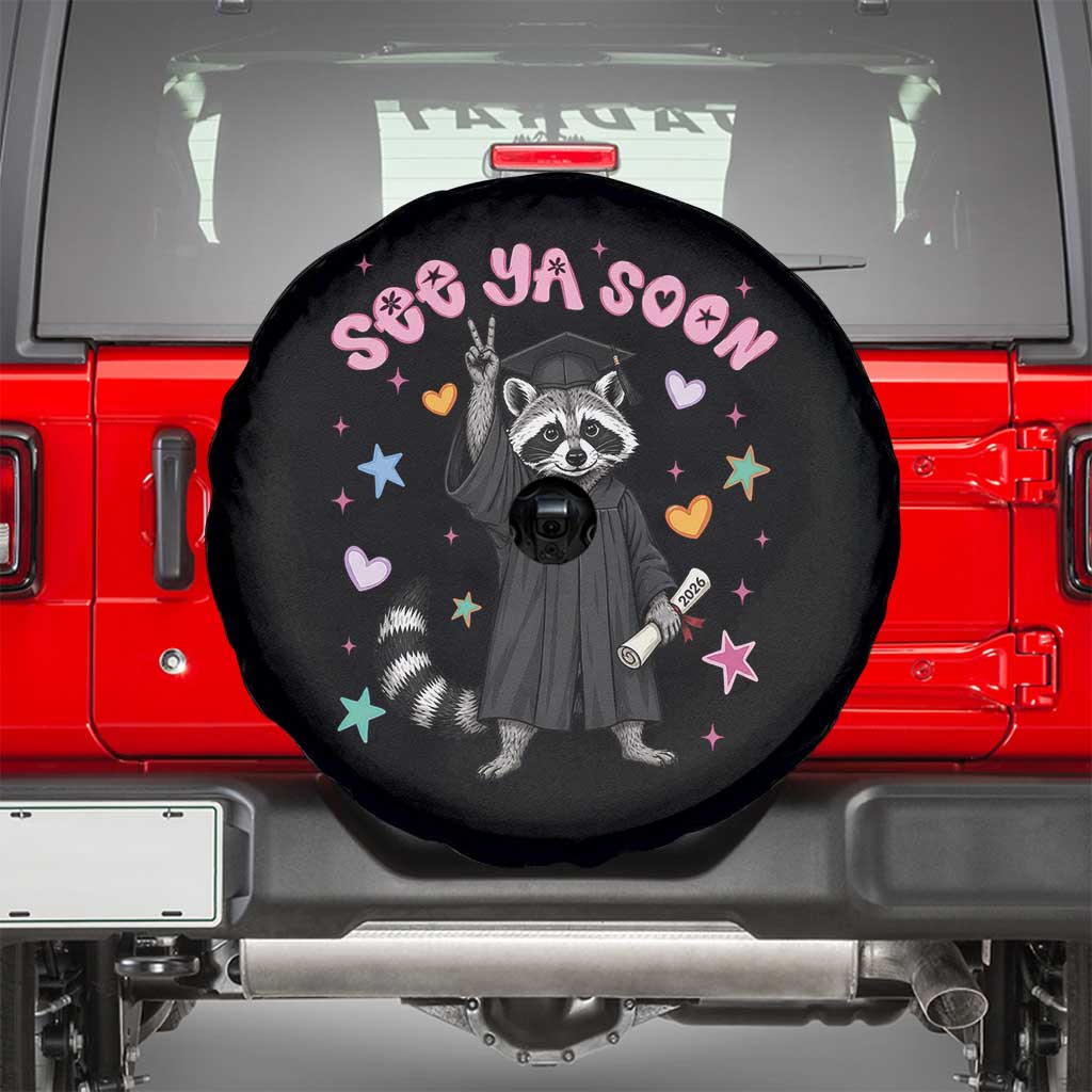 See Ya Soon Raccoon Spare Tire Cover Funny Raccoon Graduation 2026