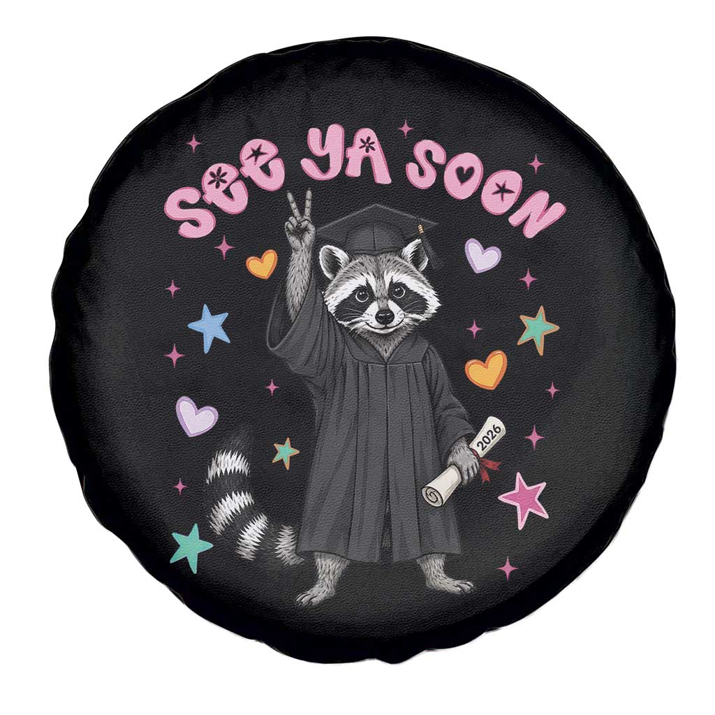 See Ya Soon Raccoon Spare Tire Cover Funny Raccoon Graduation 2026