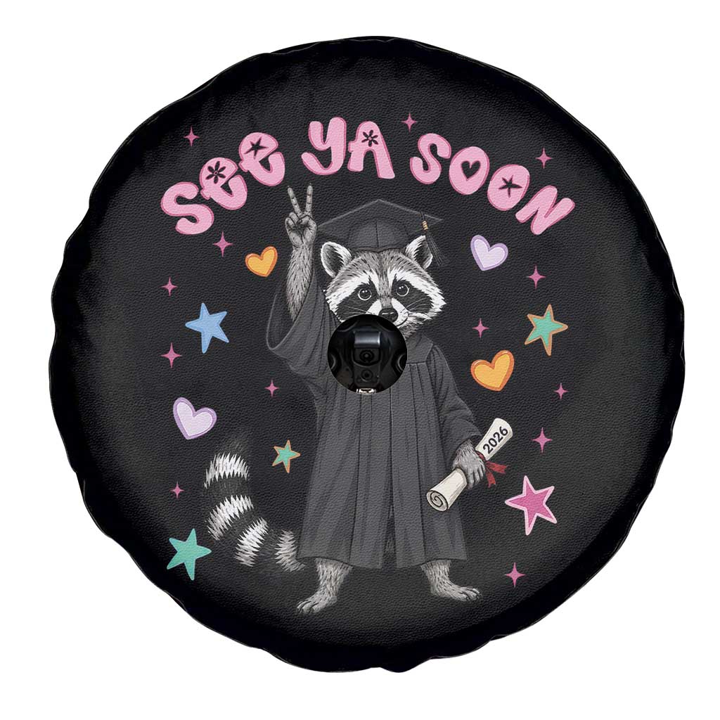 See Ya Soon Raccoon Spare Tire Cover Funny Raccoon Graduation 2026