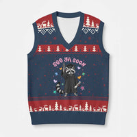 See Ya Soon Raccoon V-Neck Knit Sweater Vest Funny Raccoon Graduation 2026