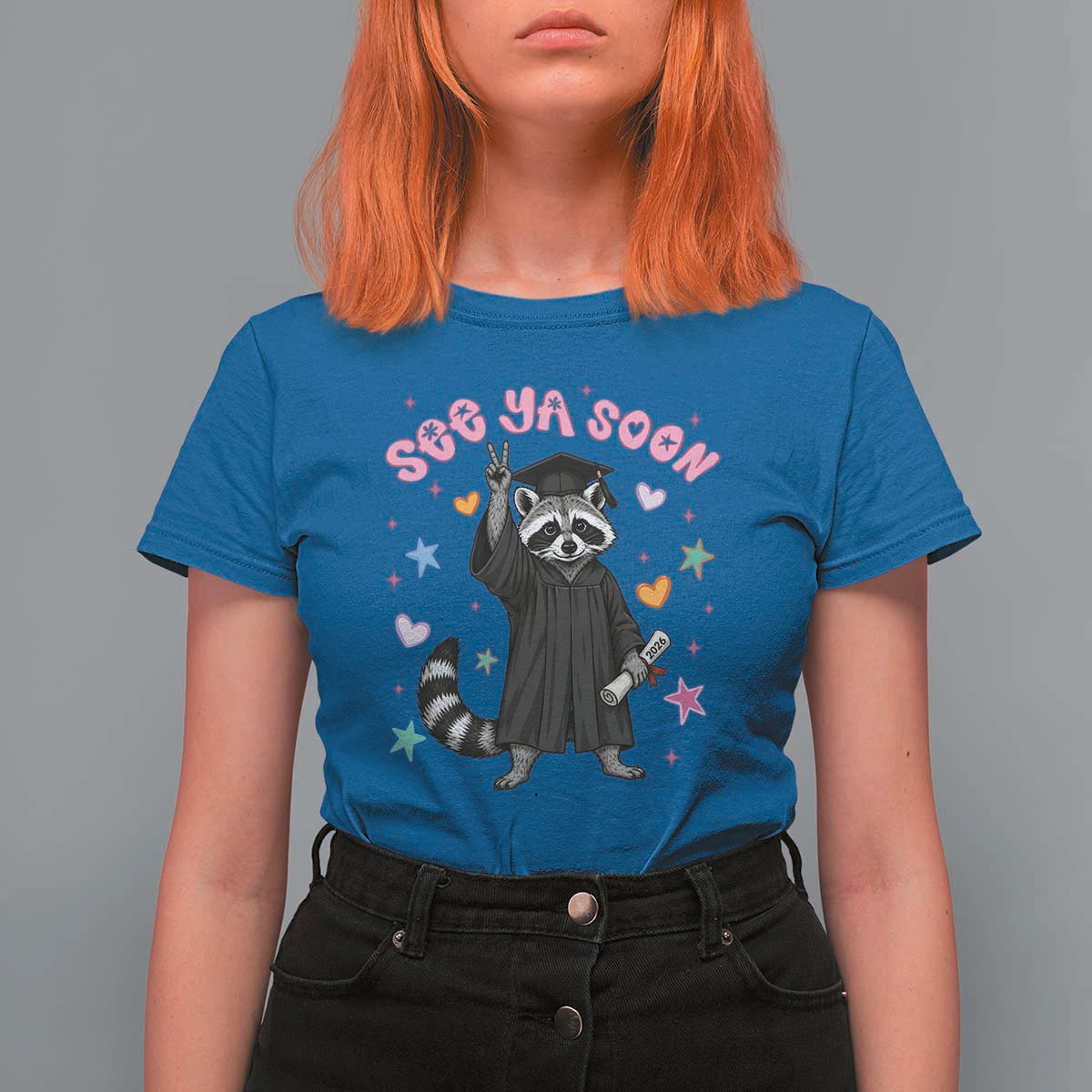 See Ya Soon Raccoon T Shirt For Women Funny Raccoon Graduation 2026
