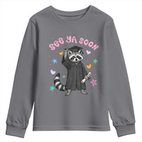 See Ya Soon Raccoon Youth Sweatshirt Funny Raccoon Graduation 2026