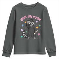 See Ya Soon Raccoon Youth Sweatshirt Funny Raccoon Graduation 2026
