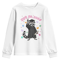 See Ya Soon Raccoon Youth Sweatshirt Funny Raccoon Graduation 2026