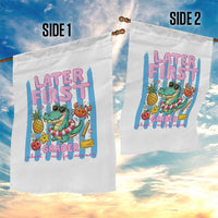 Later First Grader School's Out For Summer Garden Flag Last Day Of School Later Gator Alligator