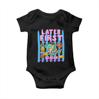 Later First Grader School's Out For Summer Baby Onesie Last Day Of School Later Gator Alligator