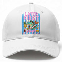 Later First Grader School's Out For Summer Baseball Cap Last Day Of School Later Gator Alligator