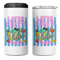 Later First Grader School's Out For Summer 4 in 1 Can Cooler Tumbler Last Day Of School Later Gator Alligator