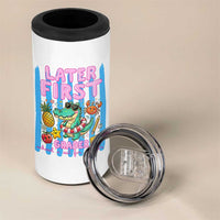 Later First Grader School's Out For Summer 4 in 1 Can Cooler Tumbler Last Day Of School Later Gator Alligator