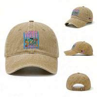 Later First Grader School's Out For Summer Washed Cotton Baseball Cap Last Day Of School Later Gator Alligator
