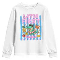 Later First Grader School's Out For Summer Youth Sweatshirt Last Day Of School Later Gator Alligator