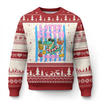 Later Sixth Grader School's Out For Summer Ugly Christmas Sweater Last Day Of School Later Gator Alligator
