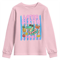 Later Sixth Grader School's Out For Summer Youth Sweatshirt Last Day Of School Later Gator Alligator