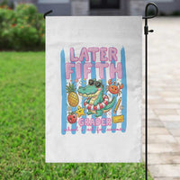 Later Fifth Grader School's Out For Summer Garden Flag Last Day Of School Later Gator Alligator
