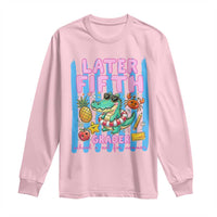 Later Fifth Grader School's Out For Summer Long Sleeve Shirt Last Day Of School Later Gator Alligator