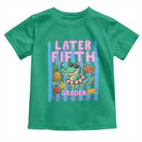 Later Fifth Grader School's Out For Summer Toddler T Shirt Last Day Of School Later Gator Alligator