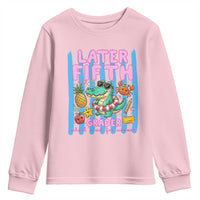 Later Fifth Grader School's Out For Summer Youth Sweatshirt Last Day Of School Later Gator Alligator