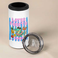 Later Fourth Grader School's Out For Summer 4 in 1 Can Cooler Tumbler Last Day Of School Later Gator Alligator