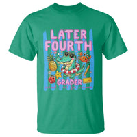 Later Fourth Grader School's Out For Summer T Shirt Last Day Of School Later Gator Alligator