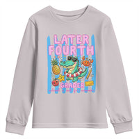 Later Fourth Grader School's Out For Summer Youth Sweatshirt Last Day Of School Later Gator Alligator