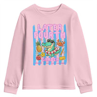 Later Fourth Grader School's Out For Summer Youth Sweatshirt Last Day Of School Later Gator Alligator